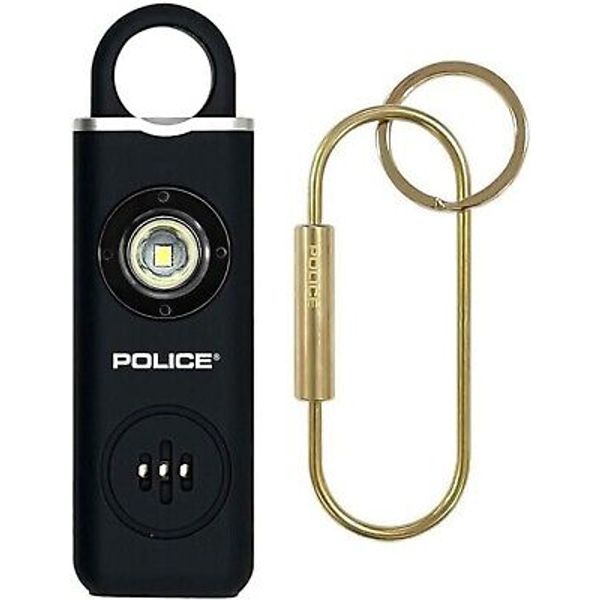 Keychain Rechargeable Emergency ALARM 130dB Siren Flashlight Strobe Light Black