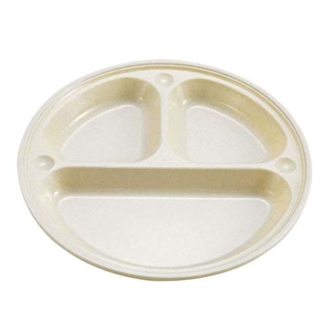 Captain Stag MP-65 Sun-March Plate with Antibacterial Partition, 8.3 inches (21 cm)