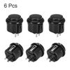 uxcell 6pcs 23mm Mounting Hole Momentary Game Push Button Switch Round for Arcade Video Game Black