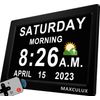 【Upgraded】19 Alarms Digital Talking Clock with Day and Date Custom Reminders ...