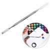 Stainless Steel Double Spatula Ointment Spatula for Make Up Pallets (Silver)