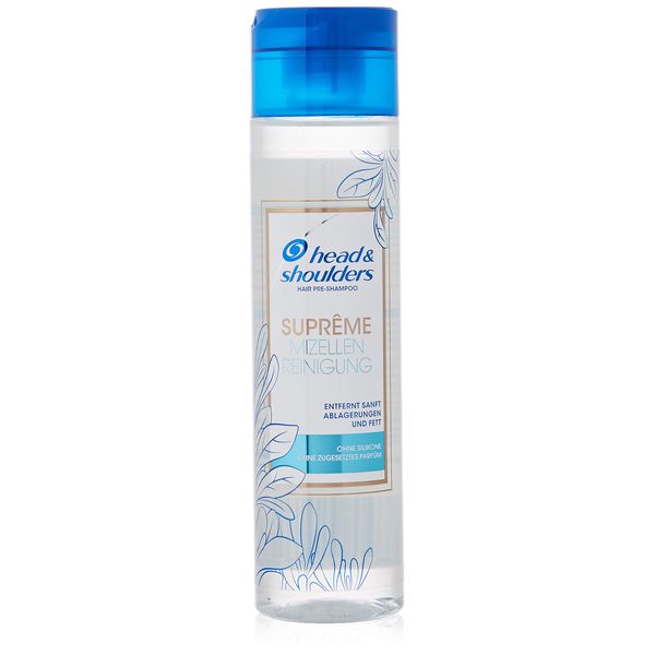 Head & Shoulders Suprême Micellar Cleansing Hair Pre-Shampoo, Silicone 250 ml, No Added Perfume, Silicone Perfume Micellar Water, Hair Care for Women