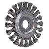 Flat Twist Knot Wire Wheel Brush 115mm 22.2 Bore Deburring Angle Grinder TE579
