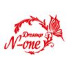 Butterfly Circle N-one N One Cutting Sticker Red Red