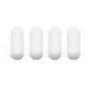 4 Pcs 20mm(0.78inch) Magnetic Stir Bar,PTFE,White