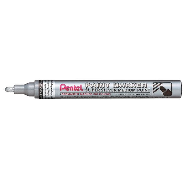 Pentel Paint Markers Medium Point Silver (Pack of 3) Supplied Loose