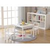 UTEX Wooden 2 in 1 Kids Construction Play Table and 2 Chairs Set with Storage Drawers, and Built in Plate Compatible with Lego and Duplo Bricks (White with Grey Drawers)