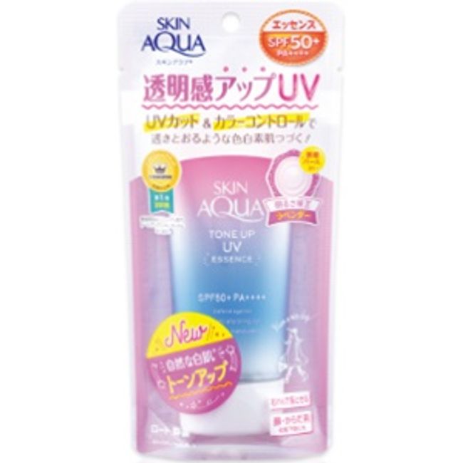 [Rohto Pharmaceutical] Skin Aqua Tone Up UV Essence Lavender 80g SPF50/PA (for face and body) [Cosmetics]