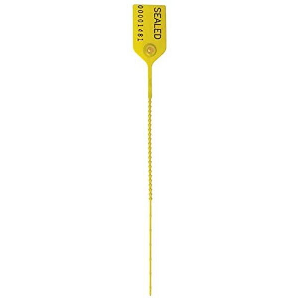Tamper Evident Value Security Seals - Yellow - Pack of 100 - Consecutive Numbering