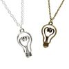 bluebubble Bright Spark Bronze Light Bulb Necklace on Gift Card