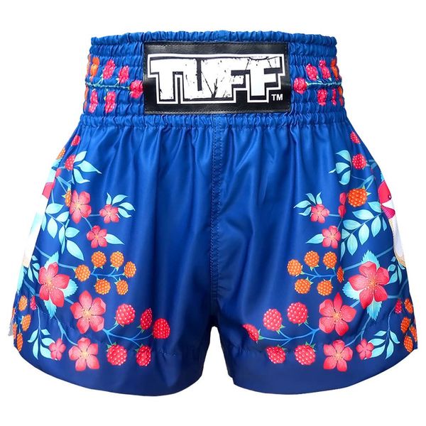 Tuff Boxing Muay Thai Shorts Trunks (TUF-MS632-NVB, XL)