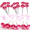 100 Pcs 2 Inch Red Diamond Crystal Head Straight Pins