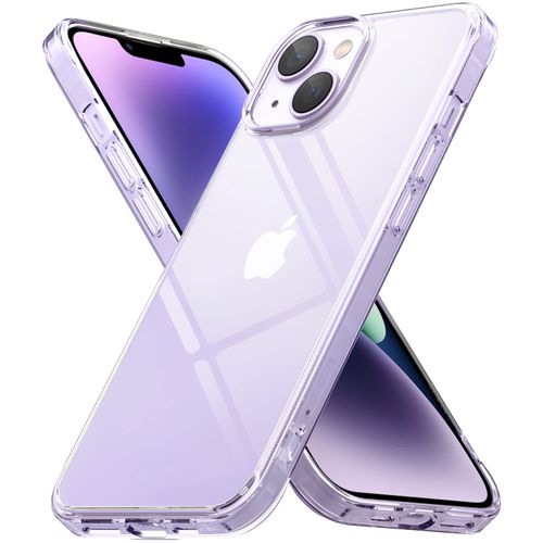 Ringke Fusion Compatible with iPhone 14 Case, [Military Grade Drop Protection] Transparent Shockproof Bumper Raised Bezel Sturdy Protective Cover Designed for iPhone 14 Phone Case - Clear