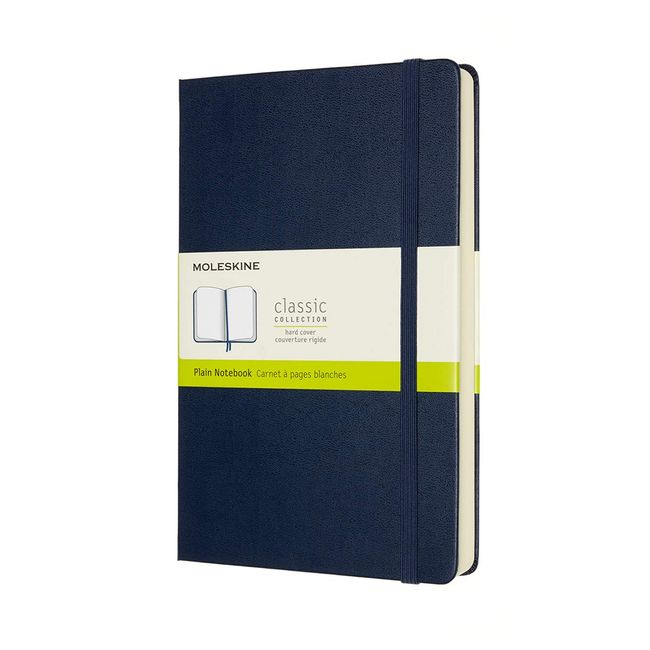 Moleskine QP062EXPB20 Notebook Classic Notebook Expanded (400 Pages) Hardcover, Solid, Large Size (W x H x H): 5.1 x 8.3 inches (13 x 21 cm) Sapphire Blue