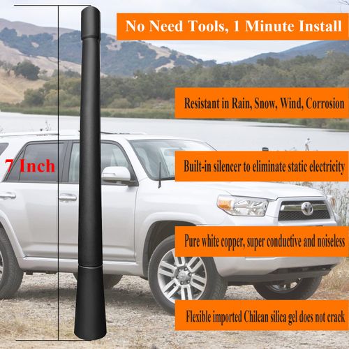 7 Inch Antenna Replacement for Toyota 4Runner (2002-2013), Toyota 4Runner Antenna, Flexible Rubber Antenna Mast