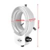 LED Ring Light Industrial Camera LED Ring Light Microscope Camera 144 LED Beads Light Source Brightness Adjustable Ring Lamp Over 18000LUX (110V Bran)