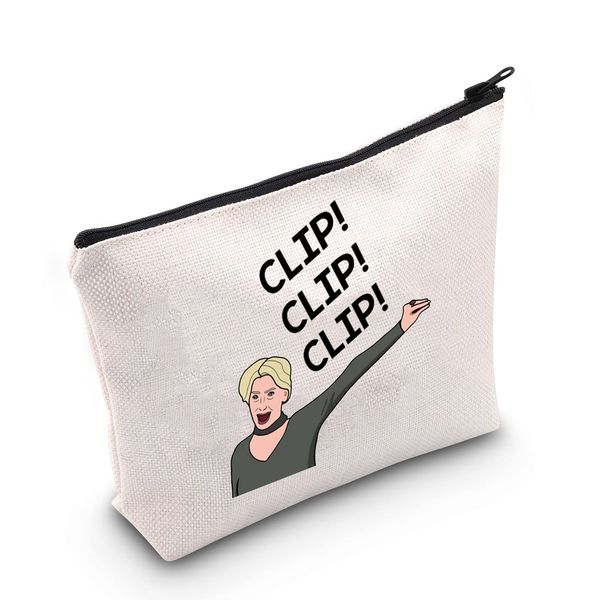 LEVLO Real Housewives TV Show Cosmetic Bag Dorinda Medley Fans Gift Clip Clip Clip Makeup Zipper Pouch Bag (Clip Clip Clip)