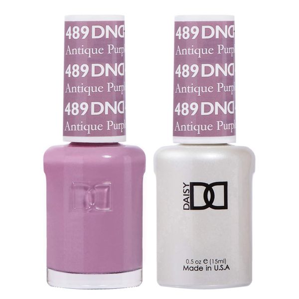 DND Duo Gel & Nail Polish Set - Antique Purple 489-2x15ml