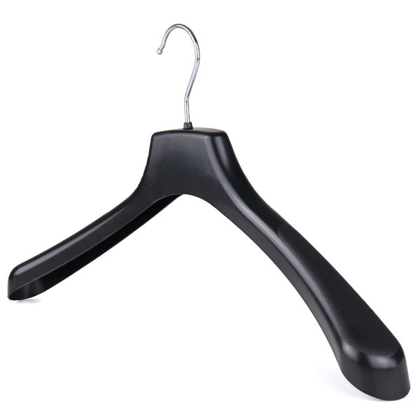 The Hanger Store 8 Plastic Coat Hangers with Broad Ends for Coats and Jackets, 42cm