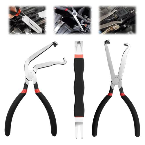 ZOSANY 3pcs Electrical Disconnect Pliers,Electrical Connector & Fuel Line Disconnect Pliers Set for Wiring & Plug Removal