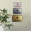 Classic Framed Showers Sign (Black Gold) - Medium
