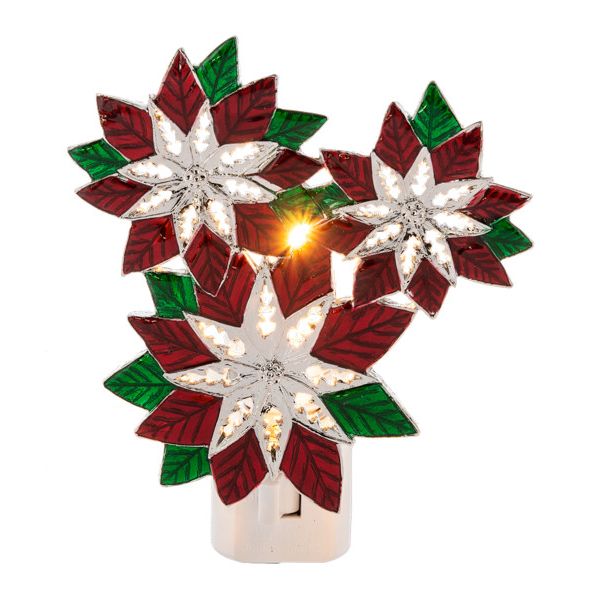 Ganz  Poinsettia Night light Gift Box