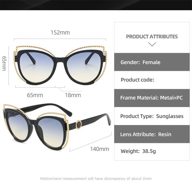 Classic Women's Cat Eye Sunglasses Fashion Designer Luxury Brand