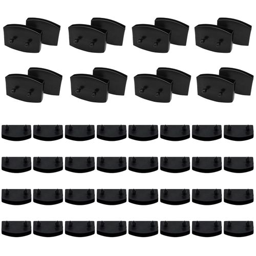 Scettar 48 Pcs Plastic Bed Slat Caps, Bed Slat Ender Caps Holders Replacement Plastic Bed Slat Holders Bundles Plastic End Caps Holders for Single, Double, King Size Beds Bedframe Reinforcement