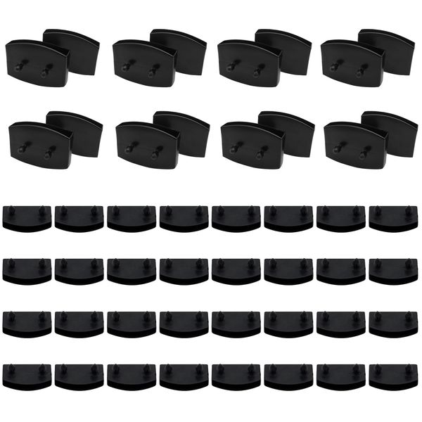 Scettar 48 Pcs Plastic Bed Slat Caps, Bed Slat Ender Caps Holders Replacement Plastic Bed Slat Holders Bundles Plastic End Caps Holders for Single, Double, King Size Beds Bedframe Reinforcement