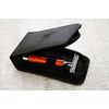 De Safety Razor In Orange Handle Perfect For Deep Clean Shave.