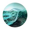 F Teal Beach Ocean Waves Sunset Lake Monogram Initial Letter PopSockets Swappable PopGrip