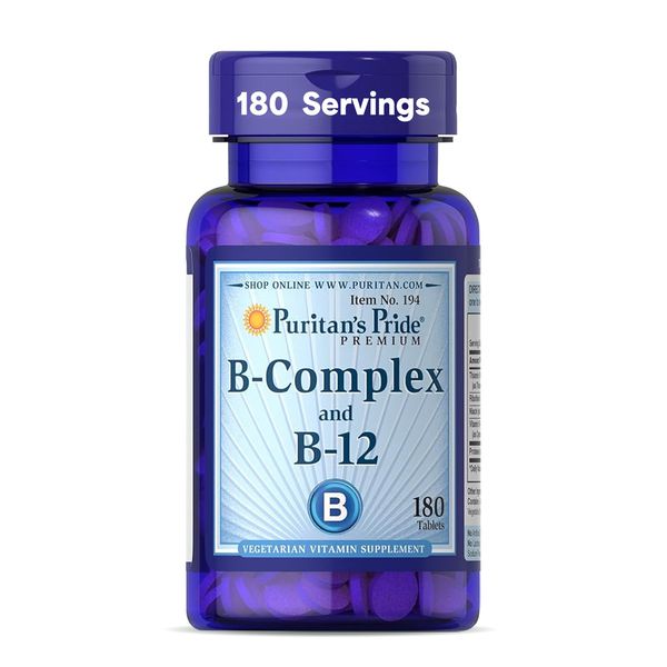 Puritans Pride Vitamin B-complex and Vitamin B-12, 180 Count