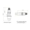 Ethernet Industrial Connector RJ45 Plug & Socket Waterproof IP67 Metal Fast Data