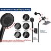 Filtered Rain Shower Head, High Pressure 8″Square, and 5 Settings Handheld Showe