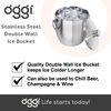 OGGI Double Wall Stainless Steel Ice Bucket - Insulated Ice Bucket with Elegant Steel Lid, Classic Handles & Stainless Steel Ice Tongs - Great for Home Bar, Chilling Beer, Champagne and Wine - 3 qt