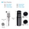 CoCud Deep Socket Set, 17mm Socket 3" Length 1/2" Drive, CR-V 6-Point Drive Socket Accessory Set with 1/4" Socket Adapter - (Applications: for Electric Hand Drill Screwdriver)