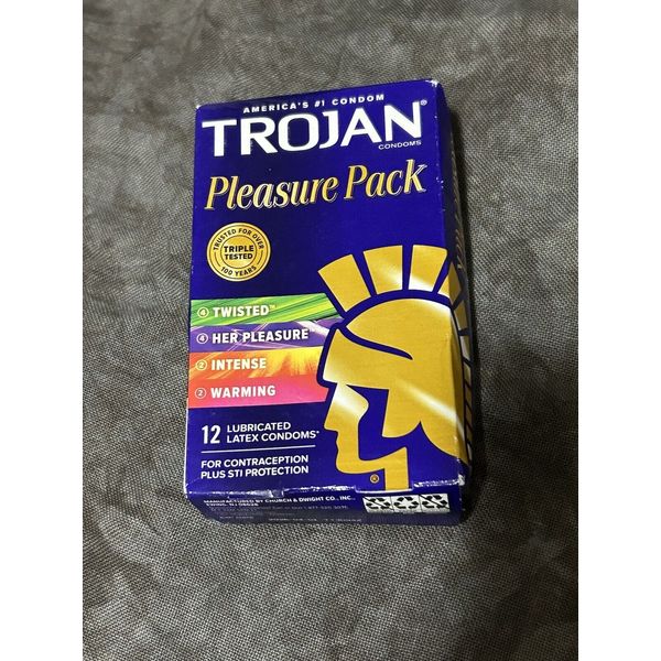 Trojan Pleasure Variety Pack Lubricated Condoms 12 count EXP 4/1/26 NEW