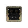 Soho Lighting Brushed Brass Gold 20A Flex Outlet Black Insert Screwless