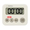 Dretec 3 Lamp Timer, Kitchen Timer, Silent, Glowing, Light, Simple, Study, Kids, Cute, Powerful Magnet, Loud Volume, Stylish, Digital Timer, Learning, Ivory