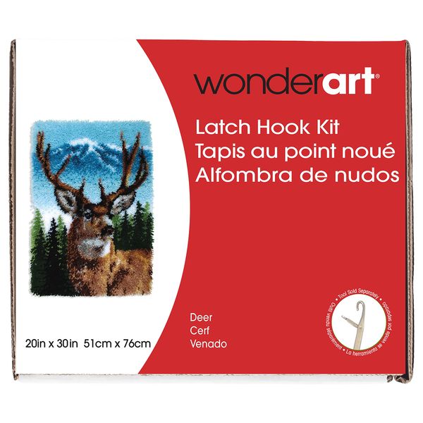 Wonderart Classics Deer Latch Hook Kit, 20" X 30"