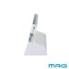 MAG T-762WH-Z Digital Desk Clock, Small, Clear Time, Backlight, White