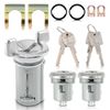 Chrome Ignition Key Switch Cylinder & Door Lock Pair Set W/ Keys for GM