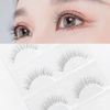 Musettes False Eyelashes, 4D Clear Band, False Eyelashes, Natural False Eyelashes, Ultra Lightweight, Soft, Handmade False Eyelashes, Long Tail, Clustered, 3 Pairs, H47