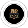 Camping Squad Retro Tent & Campfire Graphic Tee PopSockets PopGrip for MagSafe