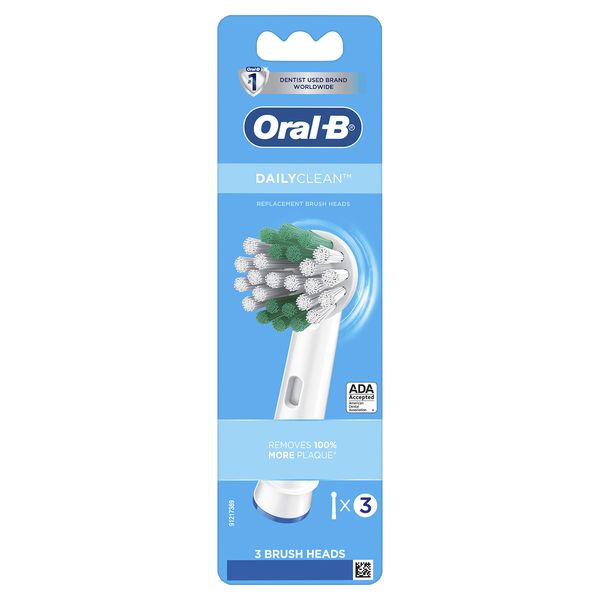 Oral-B Daily Clean Electric Toothbrush Replacement Brush Heads Refill, 3 Count