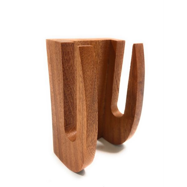Koa Wall Mount For Outrigger Canoe Paddle 2 inch Shaft - Vertical Mounting | #ko