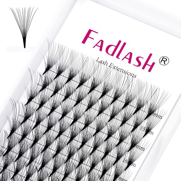 Fadlash Pre-Made Eyelash Extension 14D 0.07mm C Curl 15-20mm Mixed Length Volume Russian Eyelash Extensions Pre Fanned Lashes Fans