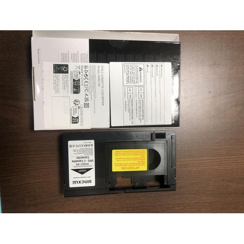 Bingxue VHS-C Cassette Adapter, Compatible 12mm SVHS VHS-C to VHS, VHSC Ideal for VCR Player, Video Cassette Player and VHS to Digital Converting