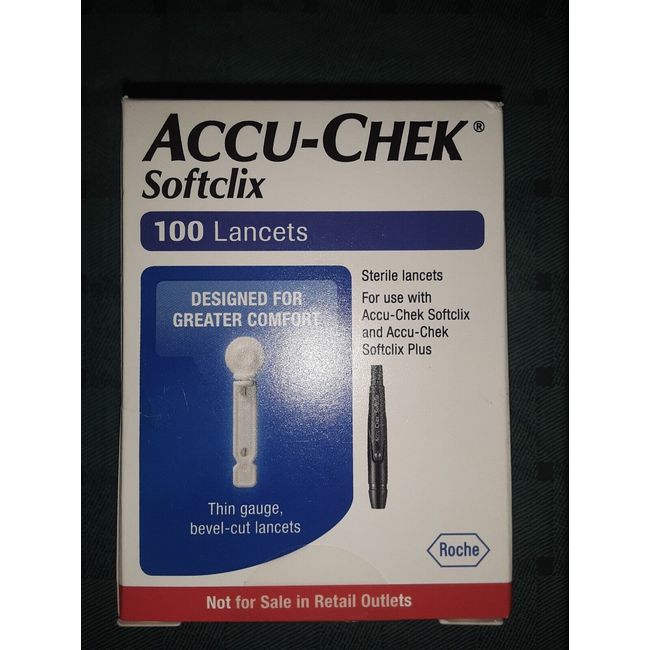 ACCU-CHEK Softclix Lancets 100ct -FACTORY SEALED-EXPIRE 2024,2025