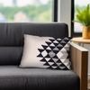 HomeStock Visions Transitional Geometric Beige 14" x 20" Pillow